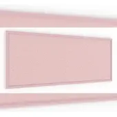Allboards Pinnwand, Korktafel in Pink, 100×40 cm, Holzrahmen – Pink lackiert