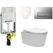 SAT Geberit Wand-WC Set für Einmauerung + Brevis WC SIKOGE1W8