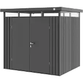 PRIMEYARD GFP Gerätehaus AMIRA aus Metall Gartenhaus Geräteschuppen, anthrazit 210x180x205 cm