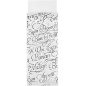 Monouso - Bestecktaschen mit Servietten „Guten Appetit" 11x25cm (100 Stück)