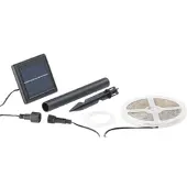 Lunartec Solar-LED-Streifen mit 180 warmweißen LEDs, 3 m, wetterfest IP65