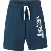 Bonprix Sweatbermudas aus Baumwolle, Regular Fit, Casual Stil, mit Druck auf dem Bein