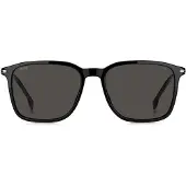 BOSS Mattschwarze Sonnenbrille mit Streifen-Detail Grösse ONESI