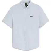 BOSS für Herren. 50555951 Hemd Regular Fit hellblau (XL), Lässig, Baumwolle, Kurzarm