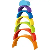 Toi-Toys Little Stars Baby Stapelturm Regenbogen, 7-tlg.