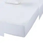 Naturals Wasserdichter Matratzenschoner mit antiallergischem Baumwollfrottee, hergestellt in Spanien Blanco