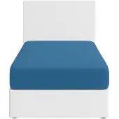 Benetton - Spannbettlaken 200/200+30 cm, blauer Regenbogen