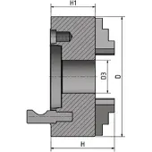 Optimum BISON Dreibackendrehfutter Camlock Guss zentrisch spannend Ø 315 mm Caml...