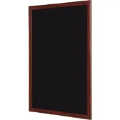 BI-Office Wandkreidetafel mit MDF Rahmenin Kirschoptik, 100 x 45 cm