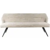 Feeling4Home Esszimmerbank Vellturna Chenille-Stoff, modern mit Lehne, Sand, gepolstert für 2-3 Personen