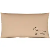 Elegante Mako-Satin Kissenbezug Companion schwarz beige 40x80 cm - beige;schwarz