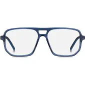 HUGO BOSS Brillenfassung aus blauem Acetat mit ausgestanztem Logo Grösse ONESI