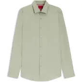 HUGO Langarmhemd "Kenno" Slim-Fit Hemd aus bügelleichter Baumwoll-Popeline