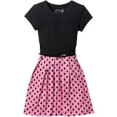 Bonprix Jerseykleid "Jerseykleid mit Baumwolle" mit Baumwolle, Regular fit, mit kurzem Ärmel