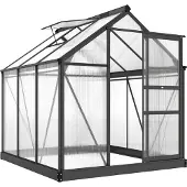 Outsunny -Gewächshaus-190L x 192B x 201H cm-Grau