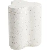 Beliani Beistelltisch Weiß Magnesiumoxid u. Glasfaser Terrazzo Optik Organische Form Wolkenform Moderner Outdoor & Indoor Couchtisch Kleiner Tisch