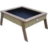 Axi Linda Sandtisch / Hochbeet mit Bodenplane / Gartenvlies | Hochbeet auf Stelzen für Garten / Balkon / Terrasse in Braun | Auch zu nutzen als Sandkasten für Kinder