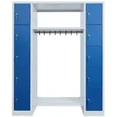 MR-Shop MR-Garderobe, lichtgrau / enzianblau