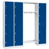 MR-Shop MR-Garderobe XL, lichtgrau / enzianblau