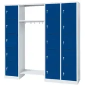 MR-Shop MR-Garderobe XL, lichtgrau / enzianblau