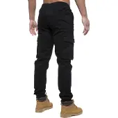 Enzo | Herren Cargo-Jogger-Jeans - Schwarz