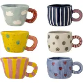 Bloomingville – Nini Tasse – mehrfarbig – 6er-Set – Steinzeug