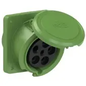 Pce 4351-10fc CEE-Anbausteckdose schräg (100x107) 63A 5p 10h IP44 POWER TWIST 435110fc
