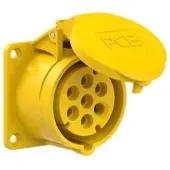 Pce 317-4v CEE-Anbausteckdose (70x70mm) 16A 7p 4h IP44/IP54 3174v