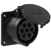 Pce 317-7f7v CEE-Anbausteckdose (75x75mm) 16A 7p 7h IP44/IP54 3177f7v