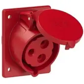 Pce 423-9 CEE-Anbausteckdose schräg (80x97mm) 32A 3p 9h IP44/IP54 4239