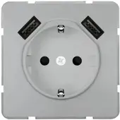Siemens 5UB1870-0PM01 DELTA style SCHUKO-Steckdose mit doppeltem USB-Ladegerät, platinmetallic 5UB18700PM01