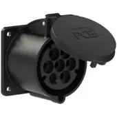Pce 327-7f7v CEE-Anbausteckdose (75x75mm) 32A 7p 7h IP44/IP54 3277f7v