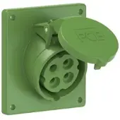 Pce 414-10f9 CEE-Anbausteckdose schräg (92x100mm) 16A 4p 10h IP44/IP54 41410f9