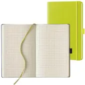 Lediberg Notizbuch »Tucson« kariert A5 lemongreen gold