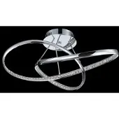 Luxera LED Deckenleuchte MADD 25W, 4000K, silber/klar, Ø: 61 H: 25 cm, Fassung LED
