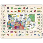 Larsen Puzzle - Englisch lernen Schule Thema - 70 Teile Lernspiel