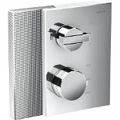 Axor Edge Thermostat Unterputzmodell mit Ab- und Umstellventil, Diamantschliff, 46761000, Farbe: Chrom