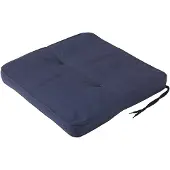 Brafab Sitzkissen Indu von aus Dralon-Stoff, klassisch, blau, mit Bändern zur Befestigung