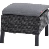 Siena Garden Taranto Hocker Aluminium/Geflecht Anthrazit matt inkl. Kissen