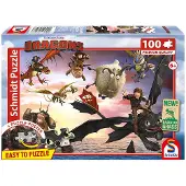Schmidt Spiele Dragons Drachenreiter in Aktion, Puzzle, Kinderpuzzle, 100 Teile, ab 6 Jahren, 56547