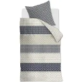 Rivièra Maison Baumwoll- Bettwäsche-Garnitur Ropes Farbe Marineblau Größe 135x200+80x80