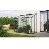 Pergart Vitavia, Aktionsangebot (inkl. 60 Euro Zubehör): Anlehn-Gewächshaus "Styx 3300", smaragd, 3,3 m², 3 mm ESG