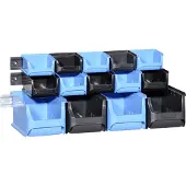 Allit Sichtlagerkasten-Set ProfiPlus 1+2+3/17, blau/schwarz