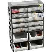 Allit 458140 Lagerregal VarioPlus Basic D 21 (b x h x t) 305 x 435 x 170 mm Schwarz, Grau, Gelb 1 Stück