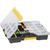 Allit Sortimentskasten EuroPlus Basic S37 6-20 Fächer,20 flexible Trennstege, 365 x 295 x 62 mm, schwarz/gelb