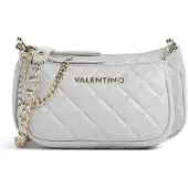 Valentino Elegante Graue Damenhandtaschen mit Kettenriemen und Handyfach