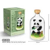 Tinisu Panda Bausteine Modell Figur Bambus Klemmbausteine Flasche Micro-Bricks