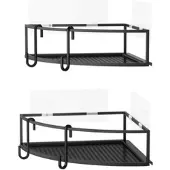 Momax Duschregal Cubiko Schwarz, 2er Set