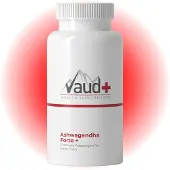 Vaud Ashwagandha Forte - Ashwagandha Kapseln KSM-66 - Ashwagandha Extrakt 300 mg - Starkes Adaptogen gegen Stress, Angst & Anspannung - Unterstützt