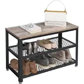 Vasagle Schuhbank, Schuhschrank mit Sitzfläche, Schuhregal